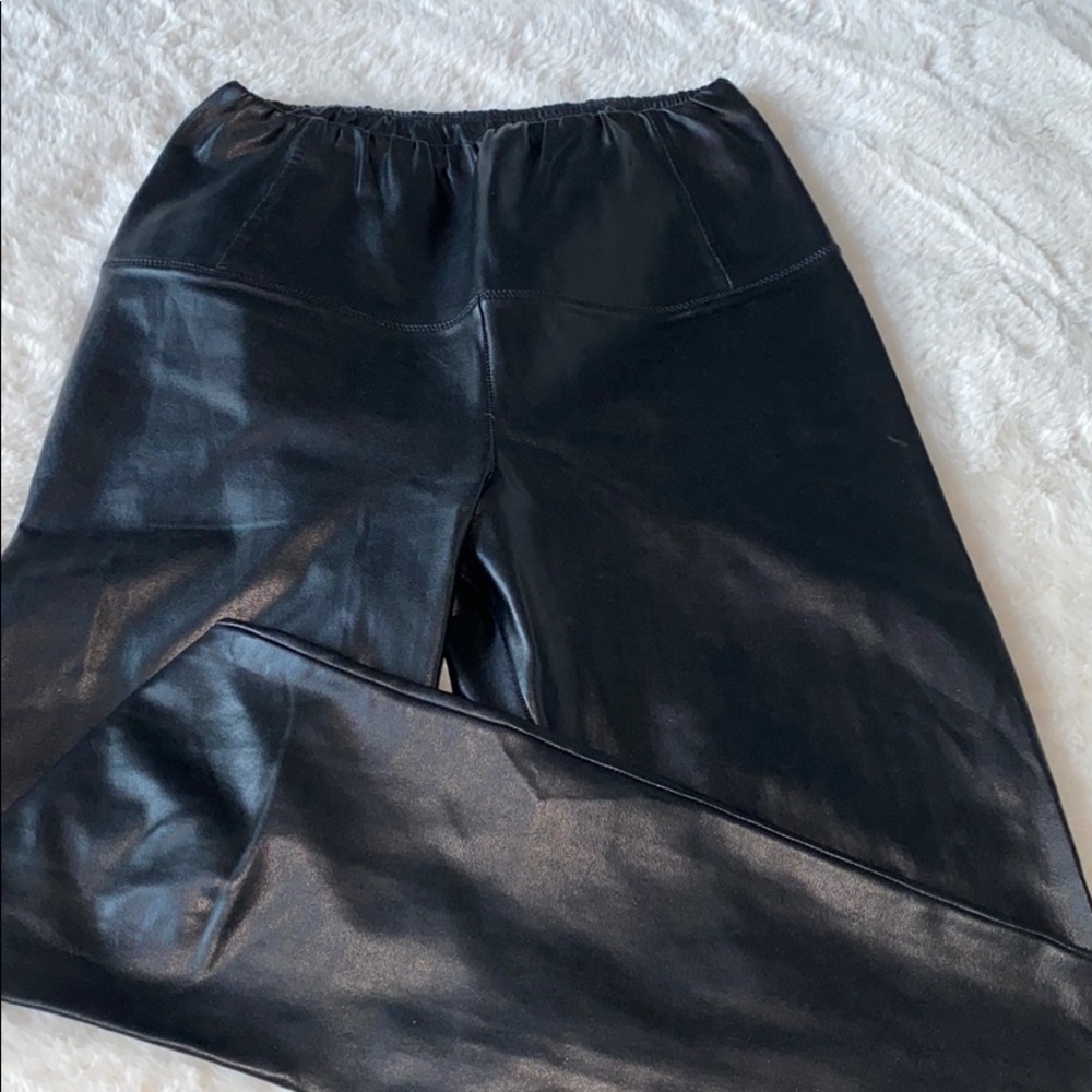 aritzia faux leather pants